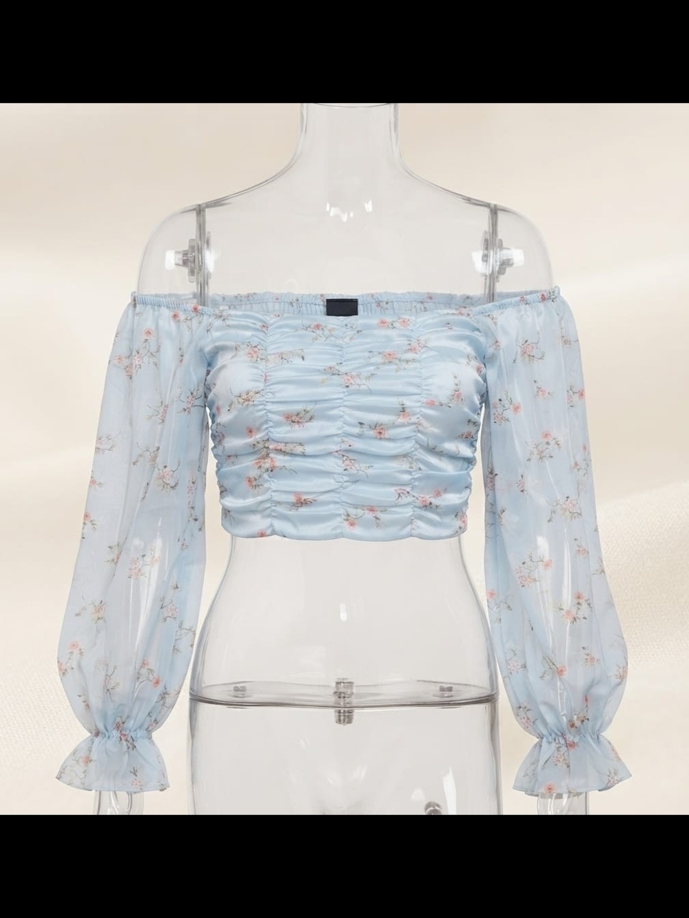 Windsor Gorgeous Florals Chiffon Corset Crop Top